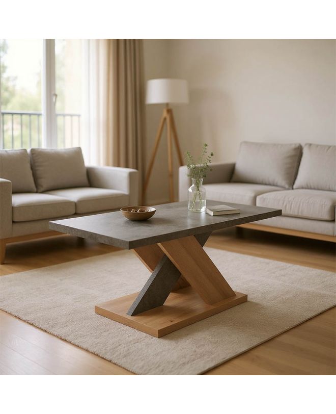 Τραπέζι σαλονιού Solange σε γκρι-sonoma απόχρωση 110x55x47.5εκ
