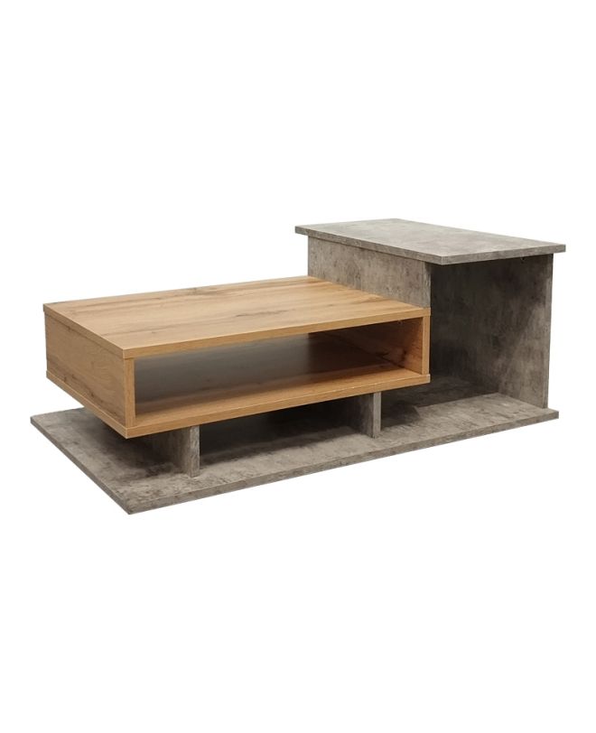 Τραπέζι σαλονιού Nuvele σε γκρι antique-sonoma απόχρωση 90x50x35εκ