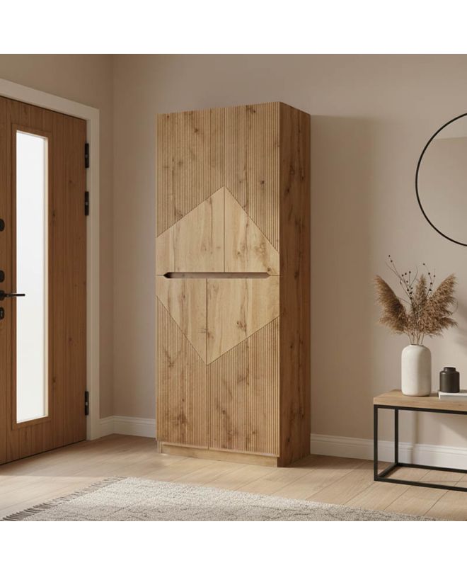 Παπουτσοθήκη-ντουλάπι Kebell σε oak απόχρωση 71x41.5x180.4εκ
