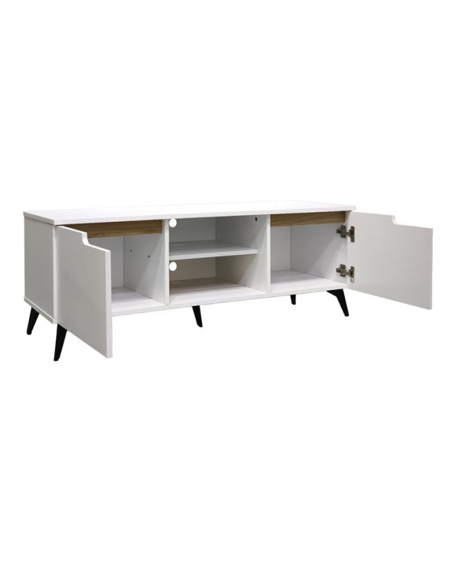 Έπιπλο τηλεόρασης Kemvio sonoma-λευκό 150x38x44εκ
