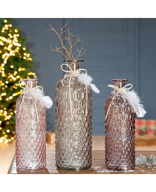 Βάζο ArteLibre Μπουκάλι Γυαλί 7x20.5cm Σε 3 Χρώματα