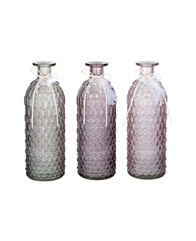 Βάζο ArteLibre Μπουκάλι Γυαλί 8x25cm Σε 3 Χρώματα