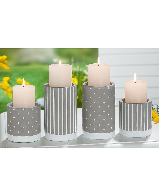 Κηροπήγιο ArteLibre Γκρι Τσιμέντο 13.5cm Σε 2 Σχέδια