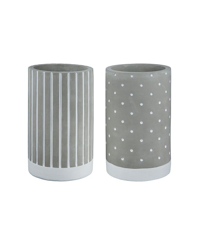 Κηροπήγιο ArteLibre Γκρι Τσιμέντο 13.5cm Σε 2 Σχέδια