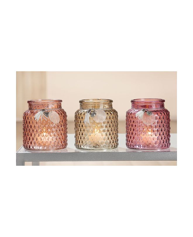 Βάζο-Φανάρι ArteLibre Γυαλί 11.5cm Σε 3 Χρώματα