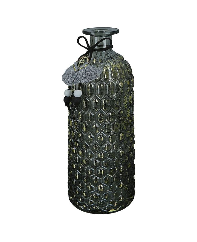 Βάζο ArteLibre Μπουκάλι Γυαλί 7x7x20.5cm Σε 3 Χρώματα