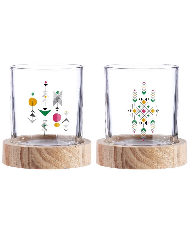 Θήκη Ρεσώ ArteLibre Σε Βάση Διάφανο/Φυσικό Γυαλί/Ξύλο 11.5cm Σε 2 Σχέδια