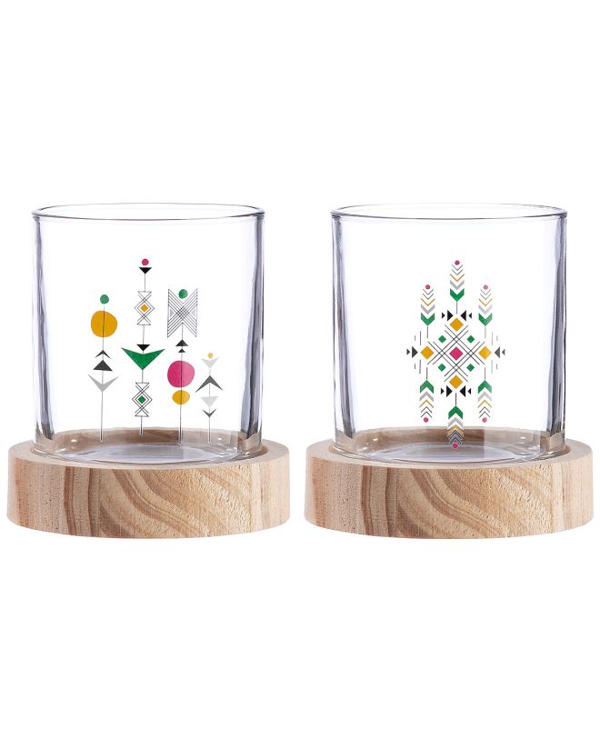 Θήκη Ρεσώ ArteLibre Σε Βάση Διάφανο/Φυσικό Γυαλί/Ξύλο 11.5cm Σε 2 Σχέδια