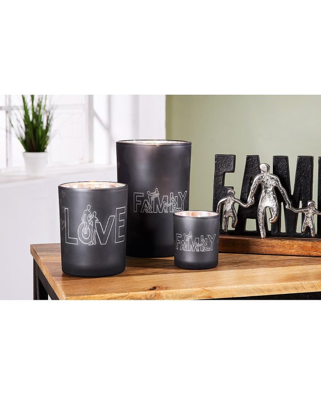 Θήκη Ρεσώ ArteLibre 'Family' Γκρι Γυαλί 8cm Σε 2 Σχέδια