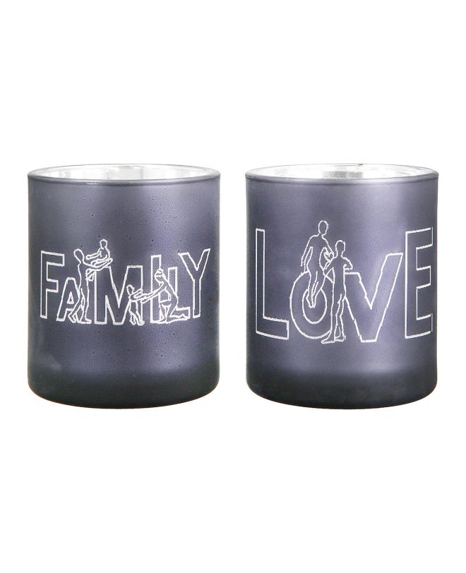 Θήκη Ρεσώ ArteLibre 'Family' Γκρι Γυαλί 8cm Σε 2 Σχέδια