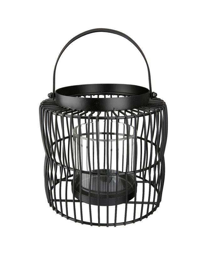 Φανάρι ArteLibre Κλουβί Μαύρο Μέταλλο 23cm