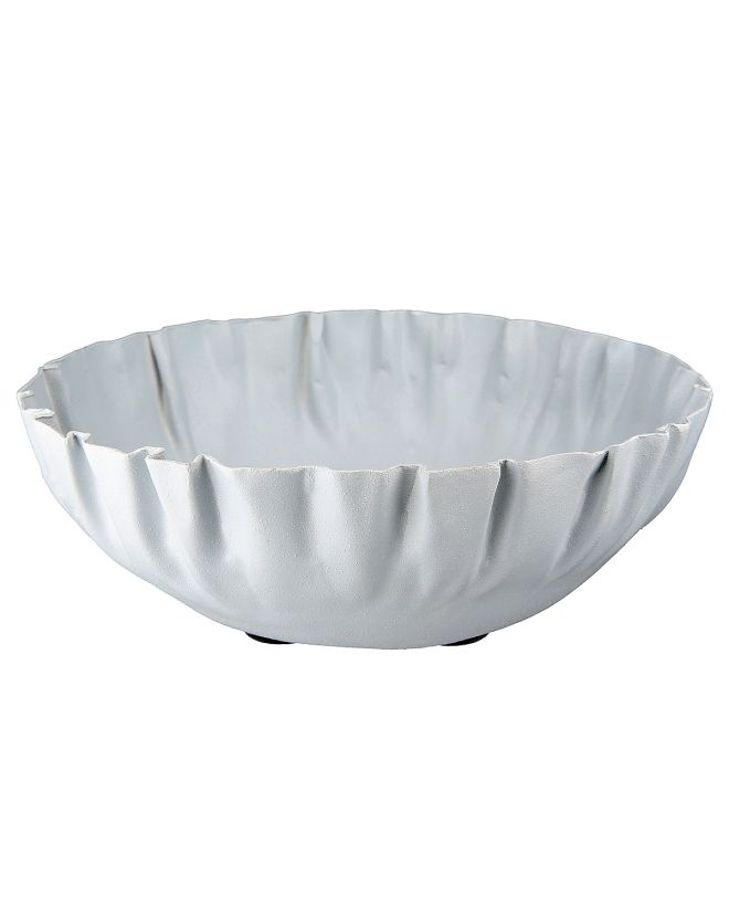 Βάζο ArteLibre Τσαλακωμένο Λευκό Μέταλλο 5cm