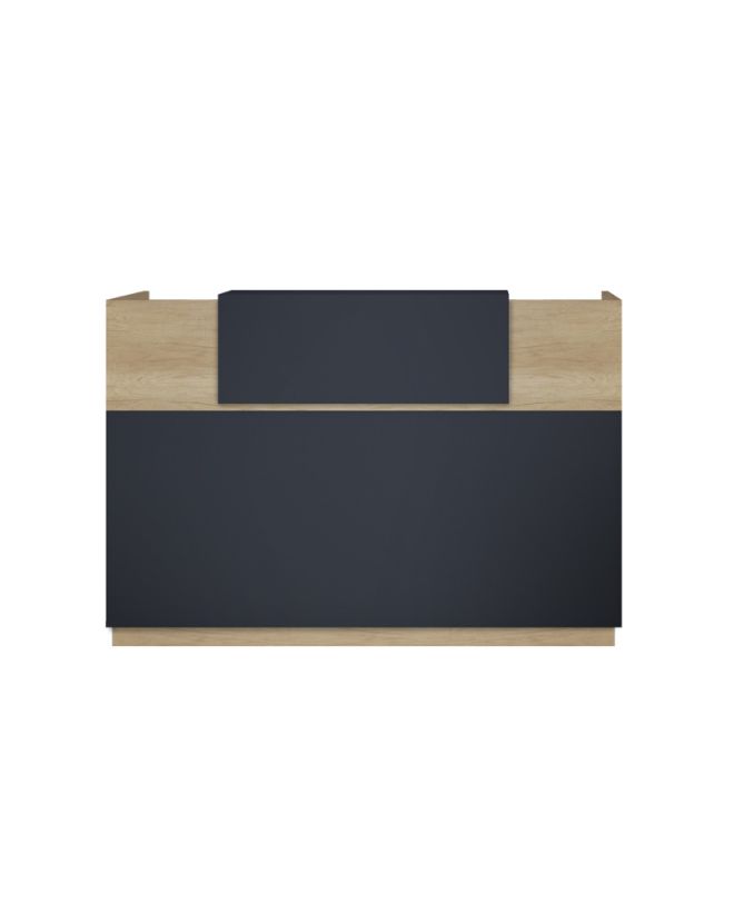 Γραφείο reception Lotus σε χρώμα φυσικό - ανθρακί 140x70x110εκ