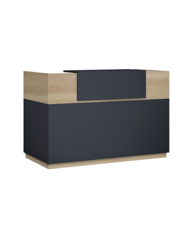 Γραφείο reception Lotus σε χρώμα φυσικό - ανθρακί 140x70x110εκ