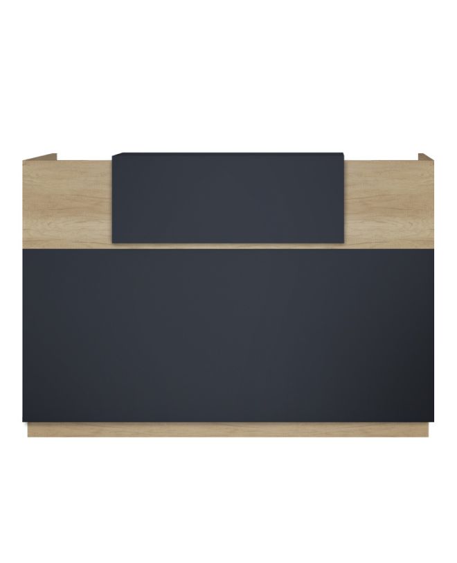 Γραφείο reception Lotus σε χρώμα φυσικό - ανθρακί 200x70x110εκ