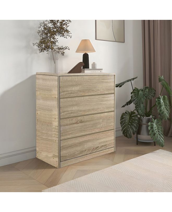 Συρταριέρα Kuanger mdf σε φυσική απόχρωση 80x40x89εκ