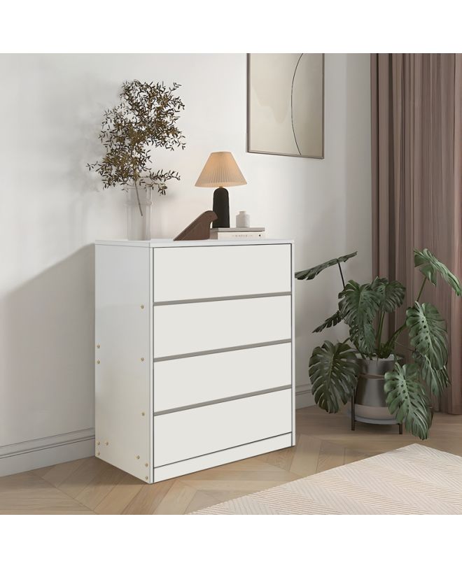 Συρταριέρα Kuanger mdf σε λευκή απόχρωση 80x40x89εκ