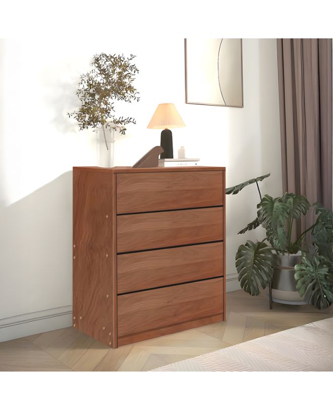 Συρταριέρα Kuanger mdf σε καρυδί απόχρωση 80x40x89εκ