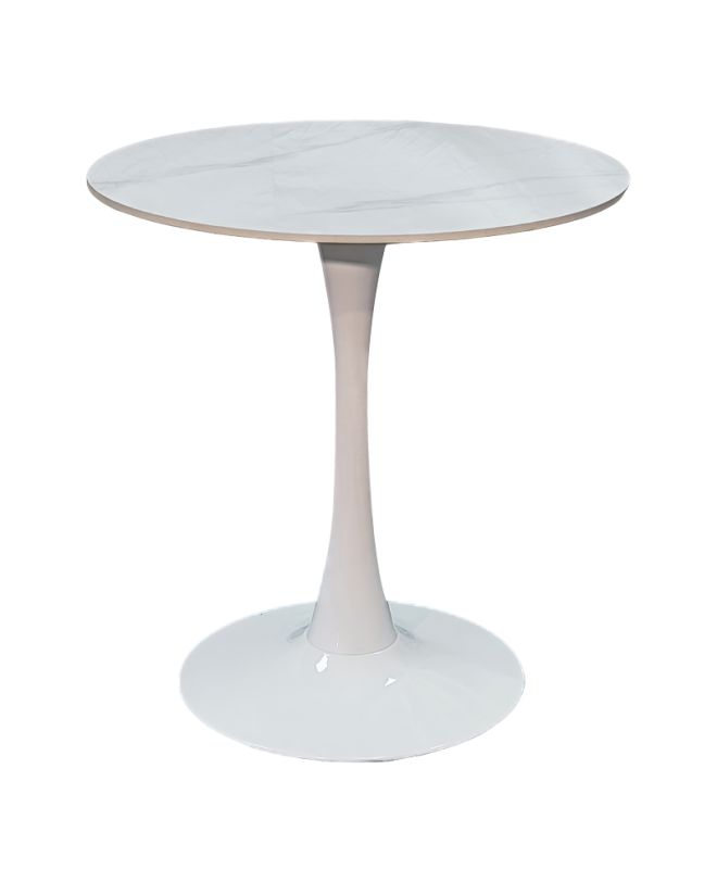 Τραπέζι Balou I sintered stone σε λευκό μαρμάρου Φ70x74εκ