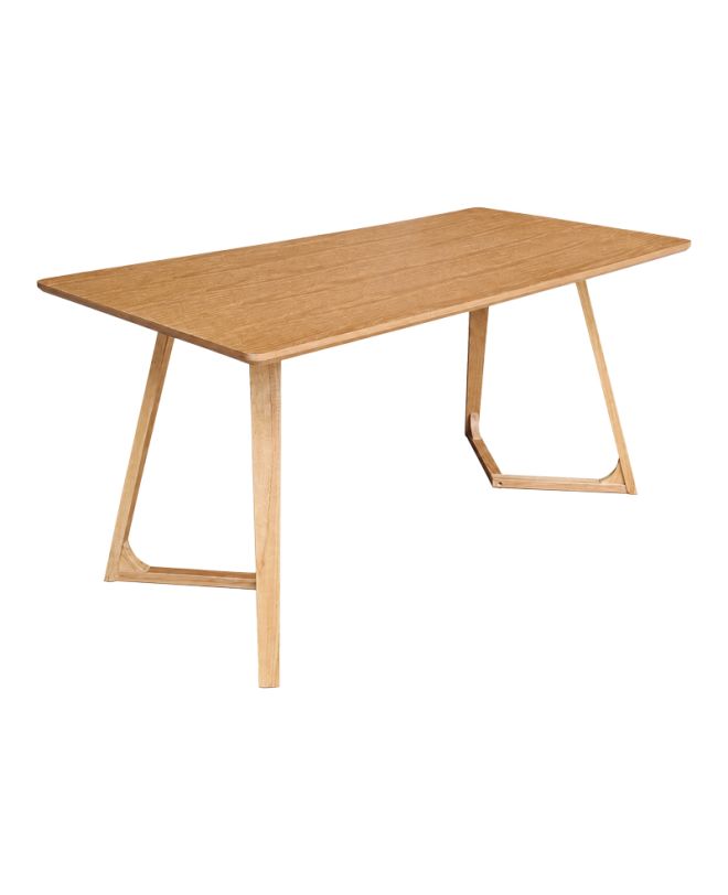 Τραπέζι Pendra mdf επιφάνεια με πόδι ξύλο μασίφ σε sonoma απόχρωση 150x80x75εκ