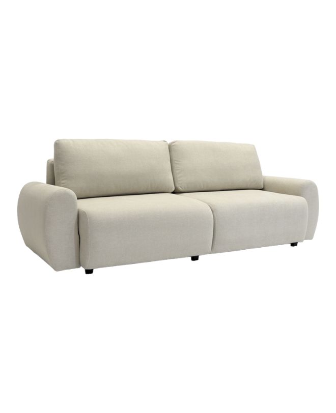 Kαναπές-κρεβάτι τριθέσιος Hungie υφασμα μπεζ 250x92x89εκ
