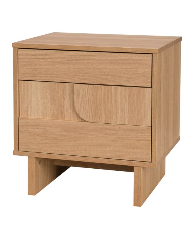 Κομοδίνο Jenfia mdf σε φυσική απόχρωση 48x39x50,5εκ