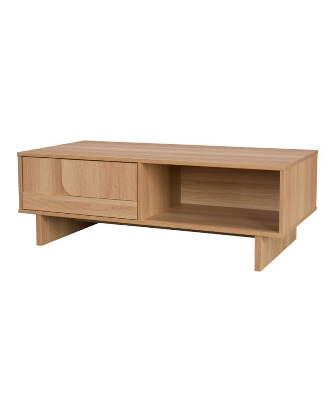 Τραπέζι σαλονιού Jenfia mdf σε φυσική απόχρωση 110x55x38,5εκ