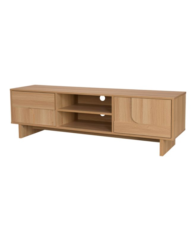 Έπιπλο τηλεόρασης Jenfia mdf σε φυσική απόχρωση 150x39x45,5εκ
