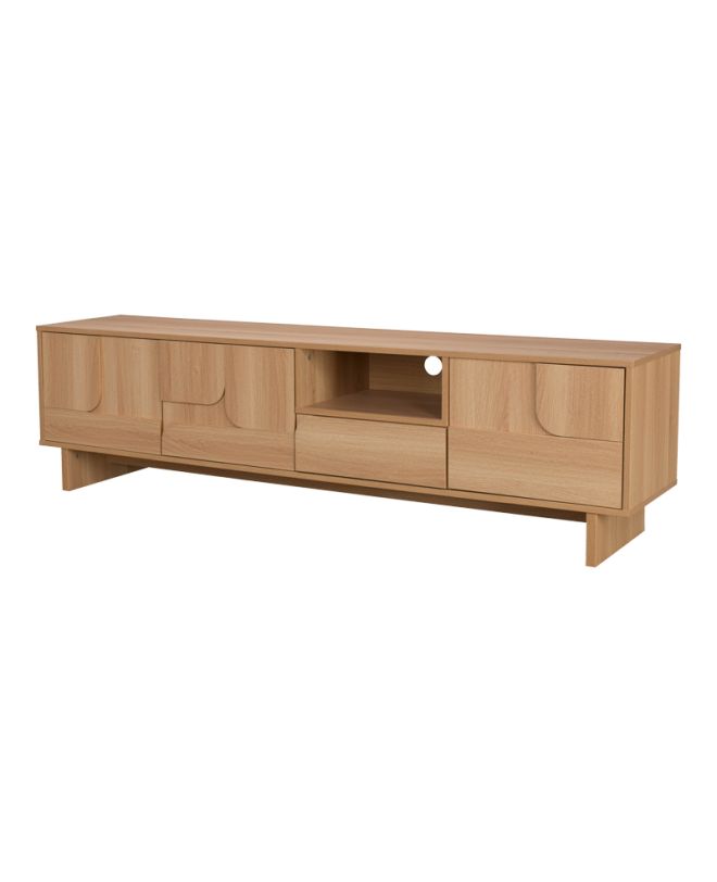 Έπιπλο τηλεόρασης Jenfia mdf σε φυσική απόχρωση 180x39x45,5εκ