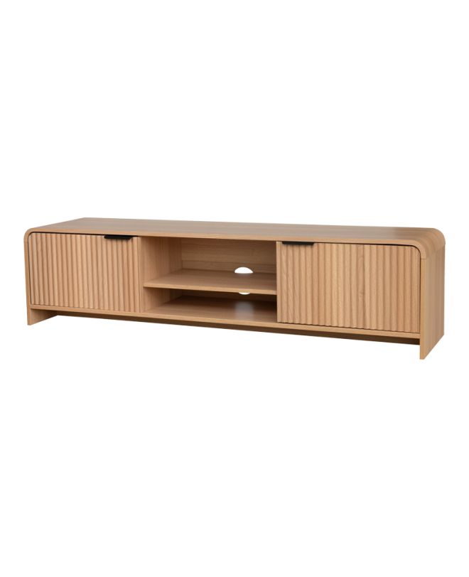 Έπιπλο τηλεόρασης Anfen mdf σε φυσική απόχρωση 160x39x40,5εκ