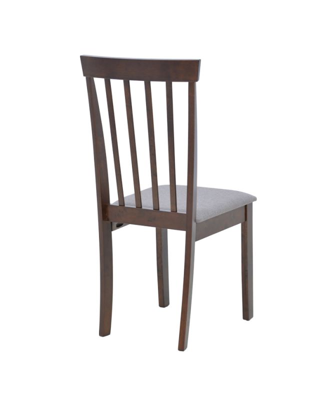 Καρέκλα Houston rubberwood σε καρυδί απόχρωση 40x49x94εκ