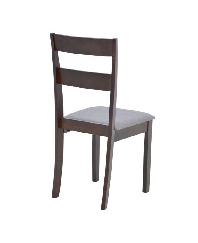 Καρέκλα Dallan rubberwood σε καρυδί απόχρωση 40x47.5x89εκ