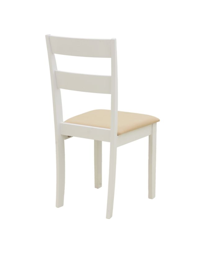Καρέκλα Dallan rubberwood λευκό 40x47.5x89εκ