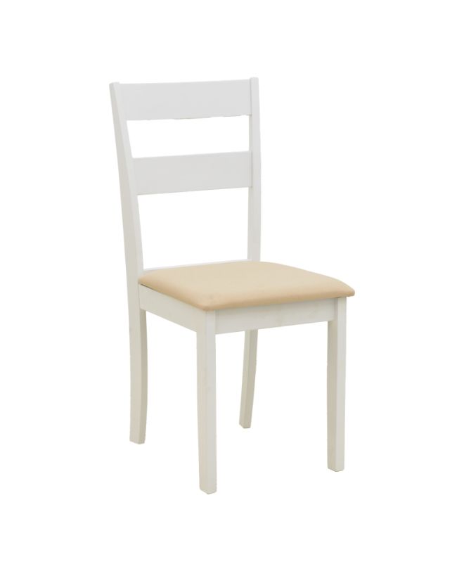 Καρέκλα Dallan rubberwood λευκό 40x47.5x89εκ