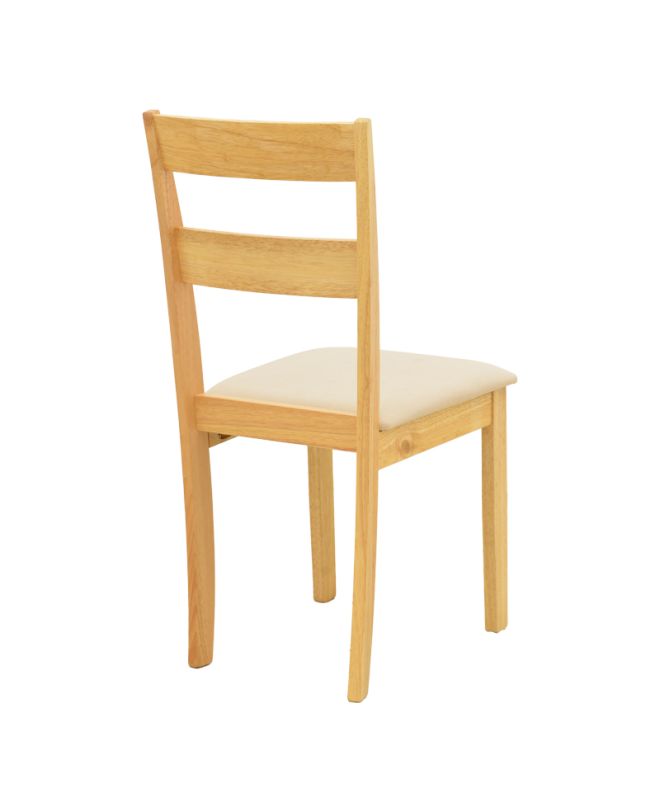 Καρέκλα Dallan rubberwood σε φυσική απόχρωση 40x47.5x89εκ