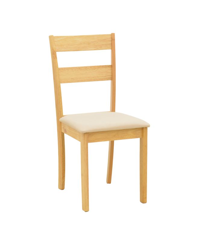 Καρέκλα Dallan rubberwood σε φυσική απόχρωση 40x47.5x89εκ