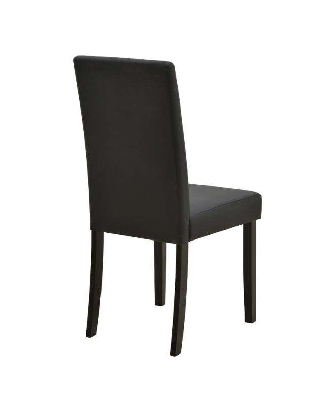 Καρέκλα Zeben μαύρο PU με πόδι μαύρο rubberwood 43,5x55,5x93,5εκ
