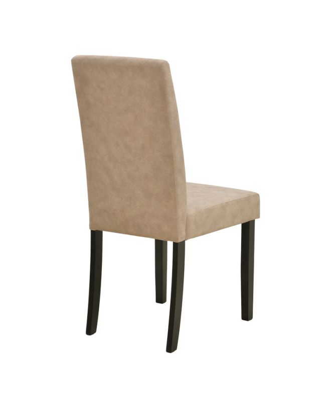 Καρέκλα Zeben μπεζ ύφασμα με πόδι μαύρο rubberwood 43,5x55,5x93,5εκ