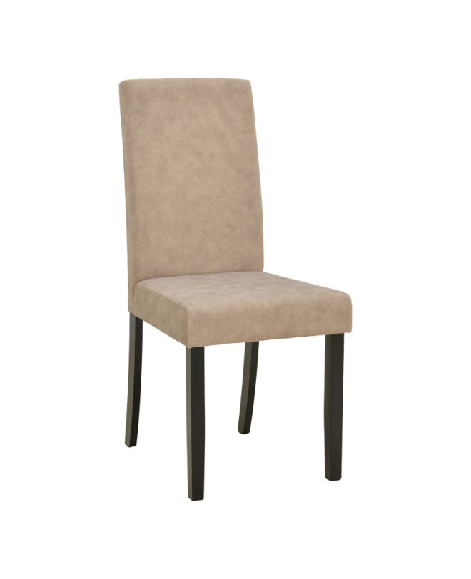 Καρέκλα Zeben μπεζ ύφασμα με πόδι μαύρο rubberwood 43,5x55,5x93,5εκ