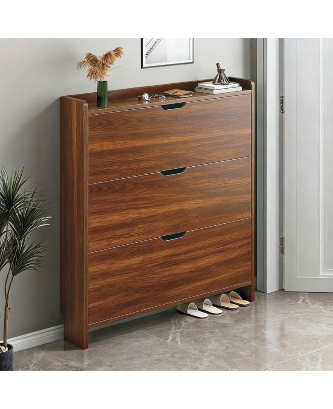 Παπουτσοθήκη MDF - Melamine Απόχρωση Καρυδί