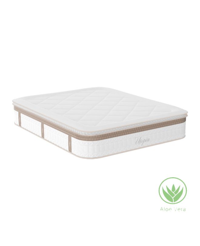 Στρώμα Utopia pocket spring με ανώστρωμα aloe vera 30-32cm 140x200εκ