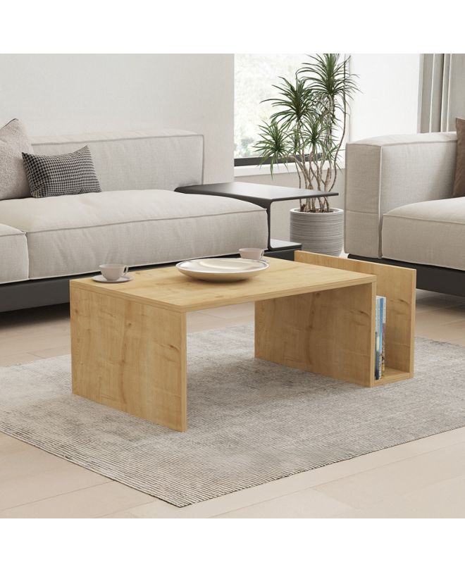 Τραπέζι σαλονιού Poko σε oak απόχρωση 86.8x50x32,4εκ