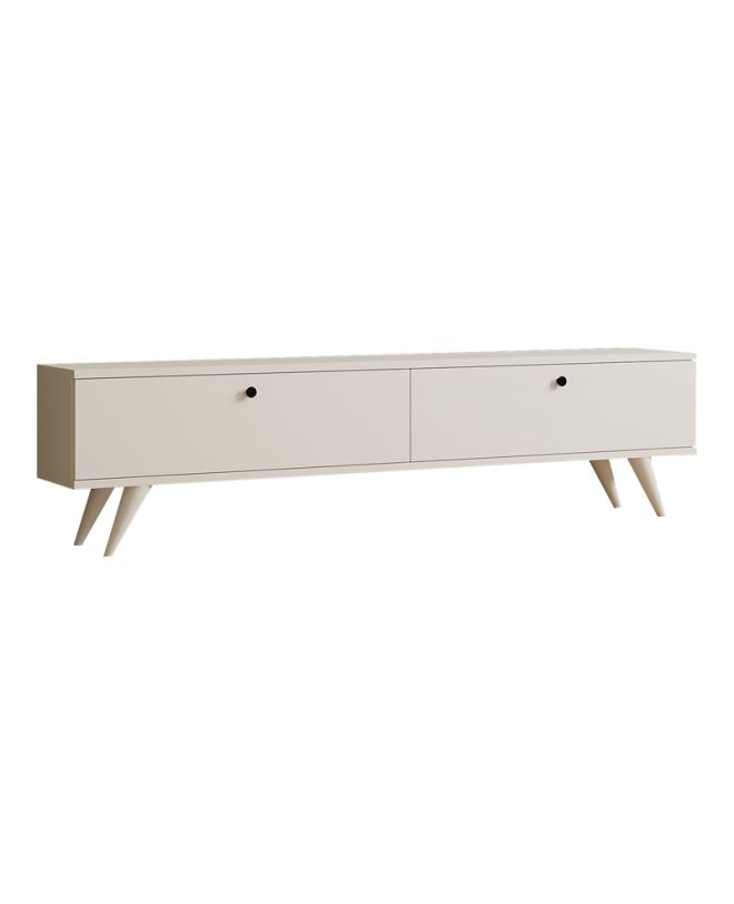 Έπιπλο τηλεόρασης Jate σε λευκή απόχρωση 160x25x40εκ