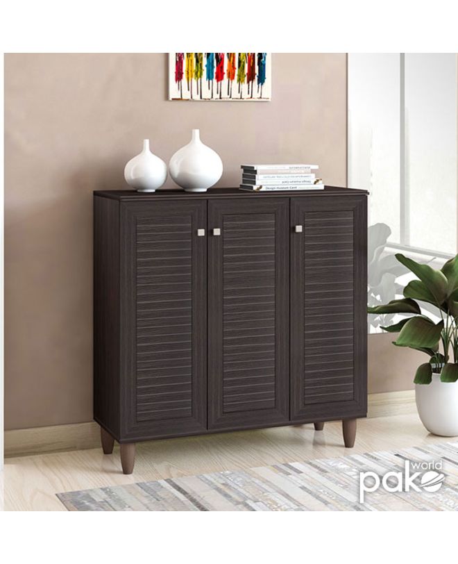 Παπουτσοθήκη-ντουλάπι SANTO 16 ζεύγων χρώμα wenge 89,5x34,5x91,5εκ