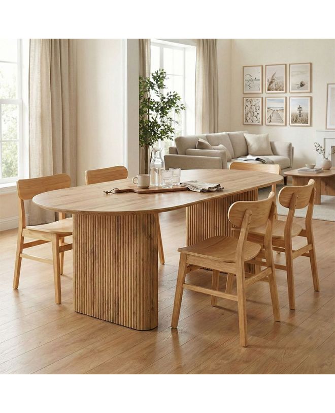 Τραπέζι Nembou mdf σε oak απόχρωση 210x100x76εκ