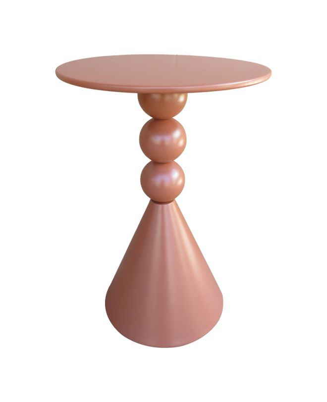 Βοηθητικό τραπέζι Bilane μέταλλο σε terracotta απόχρωση Φ39x60εκ