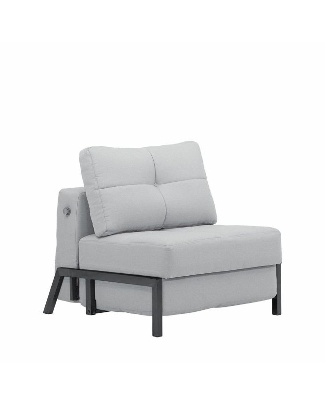 Πολυθρόνα ArteLibre OLIVER Ανοιχτό Γκρι 87x93x90cm