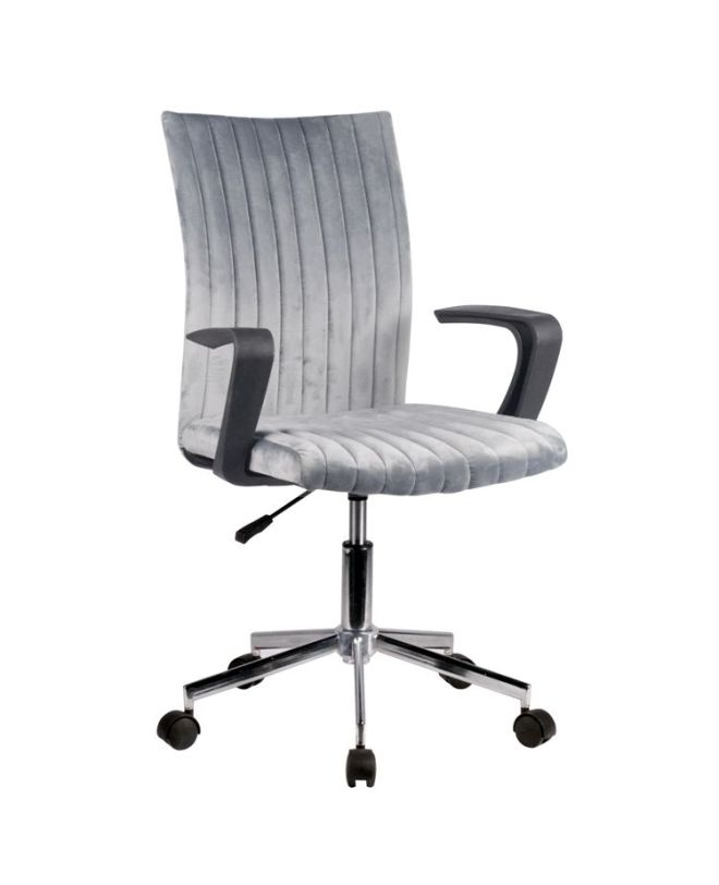 Καρέκλα Γραφείου ArteLibre ROXY Γκρι Βελούδο 55x58x86-96cm