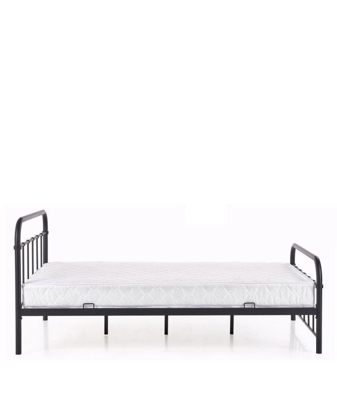 Κρεβάτι ArteLibre LIBERTY Μεταλλικό Sandy Black 209x124x93cm (Στρώμα 120x200cm)
