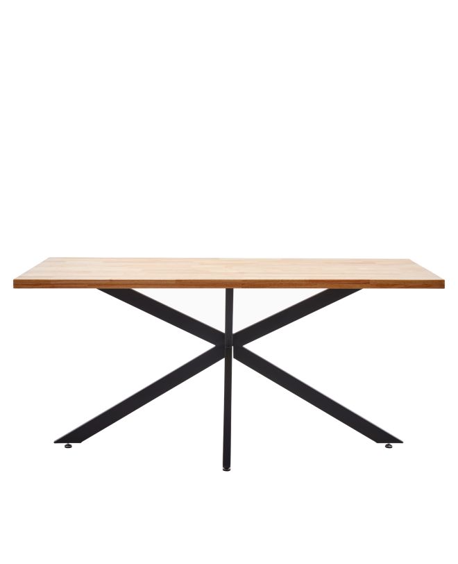 Τραπέζι Τραπεζαρίας ArteLibre DRYOPIS Φυσικό/Μαύρο Ξύλο/Μέταλλο 160x80x75cm